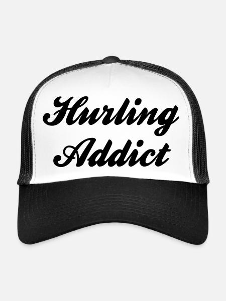 hurling addict - Trucker Cap - white/black - Front