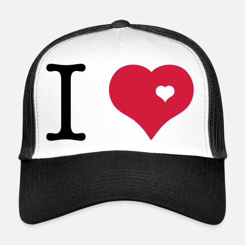 i love - Trucker Cap - white/black