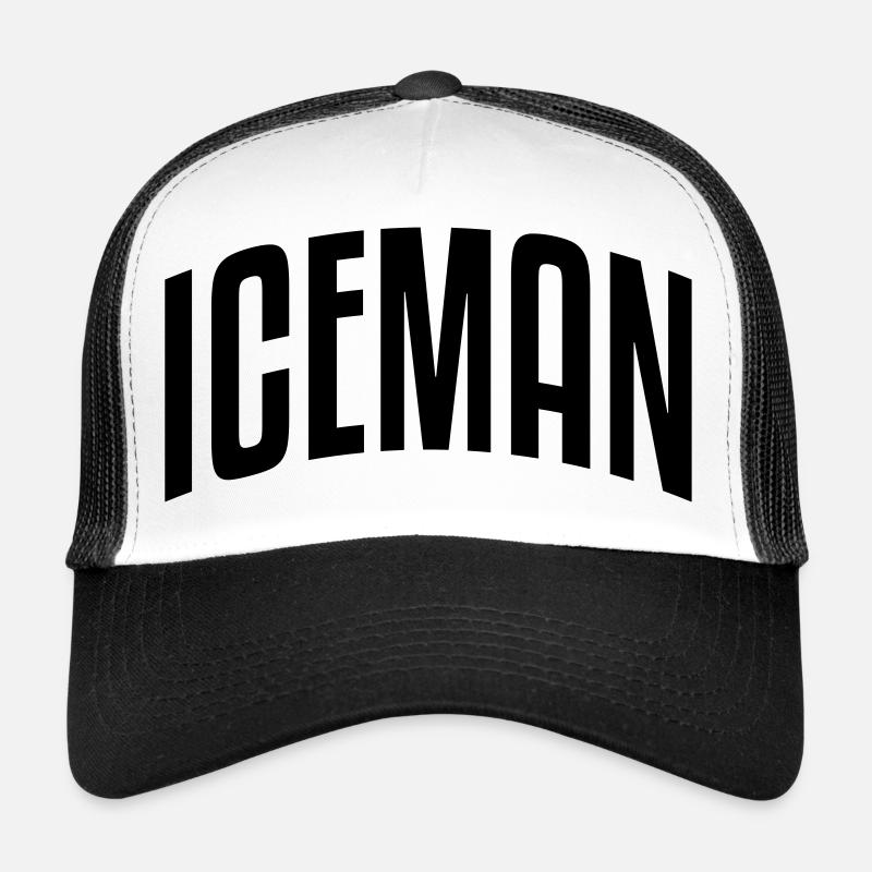 iceman stylish arched text logo Trucker Cap