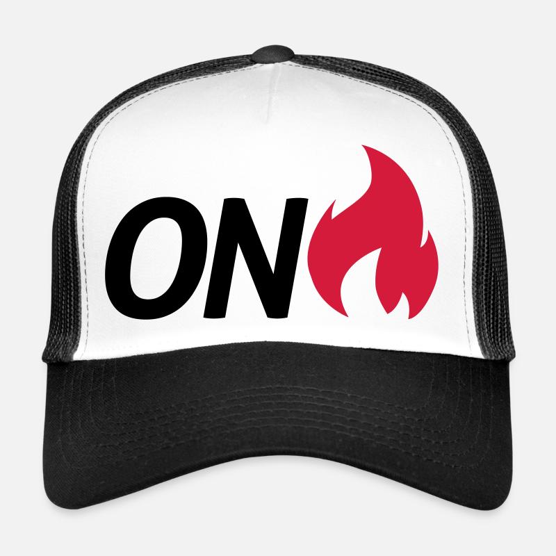 on fire Trucker Cap
