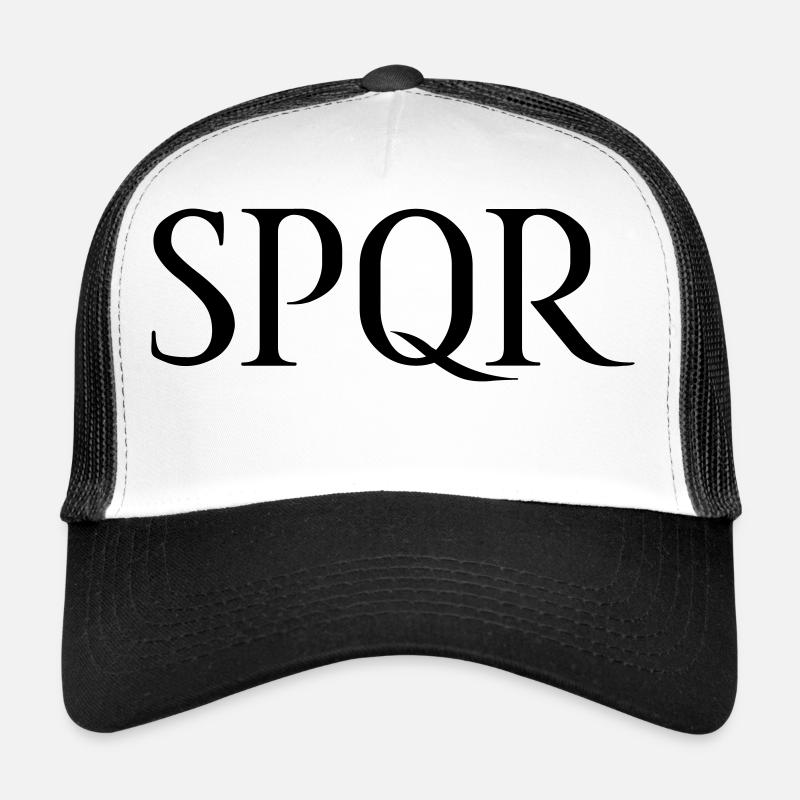SPQR Schriftzug Vektor Dunkel Trucker Cap