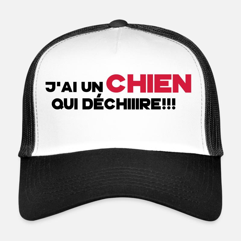 un chien qui déchire - Casquette trucker  - blanc/noir