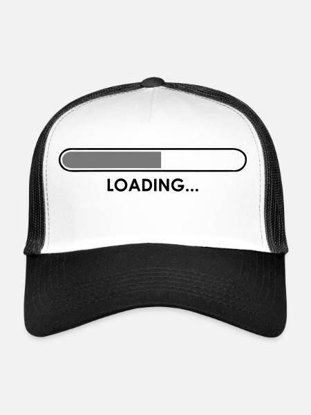 Universelles Loading Symbol - 2C - Trucker Cap - Weiß/Schwarz