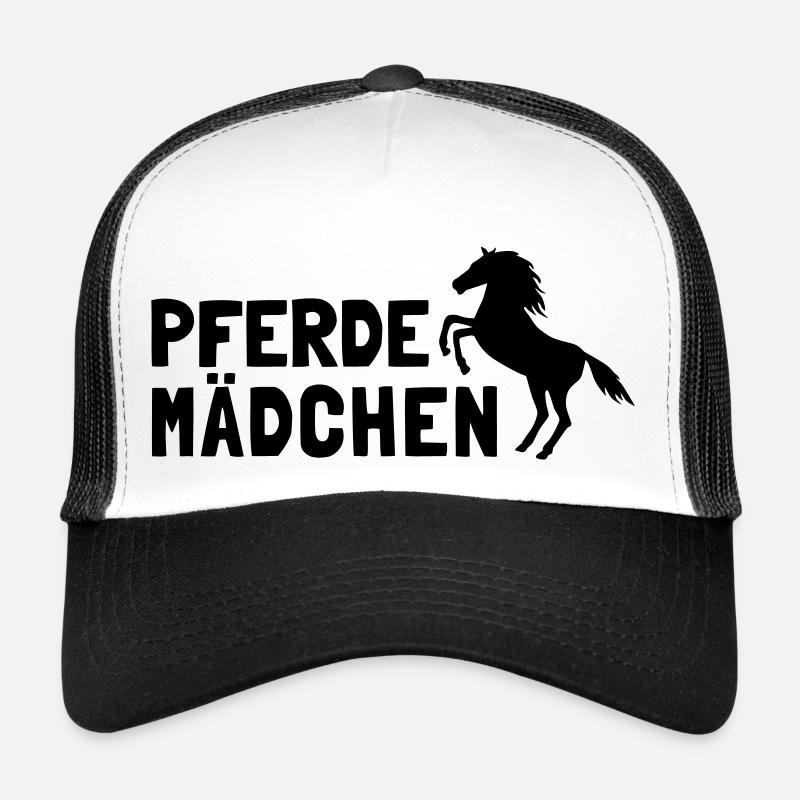 Pferdemädchen - Trucker Cap - Weiß/Schwarz