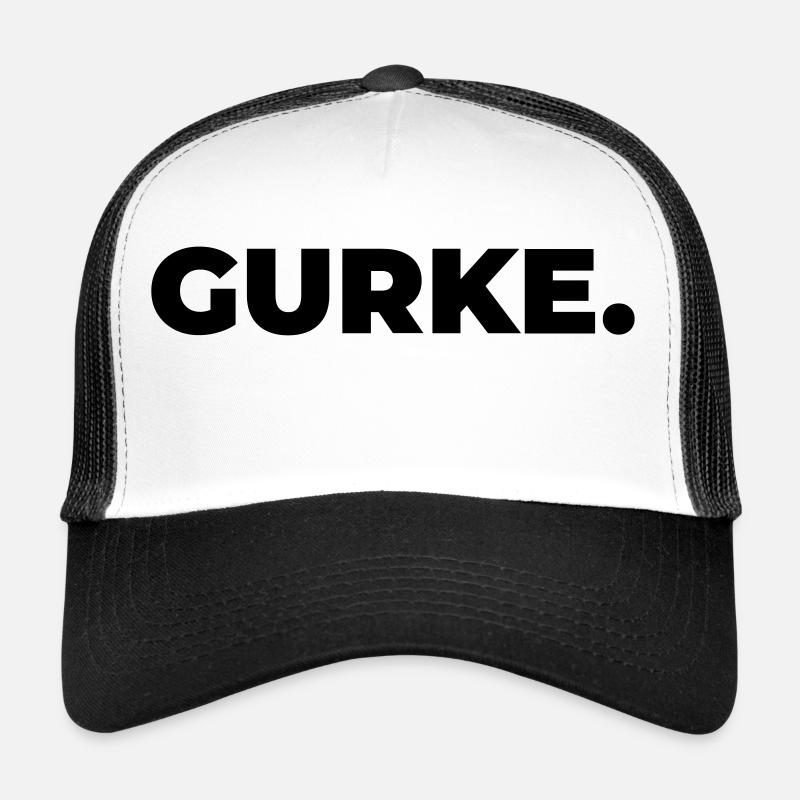 Gurke - Trucker Cap - Weiß/Schwarz
