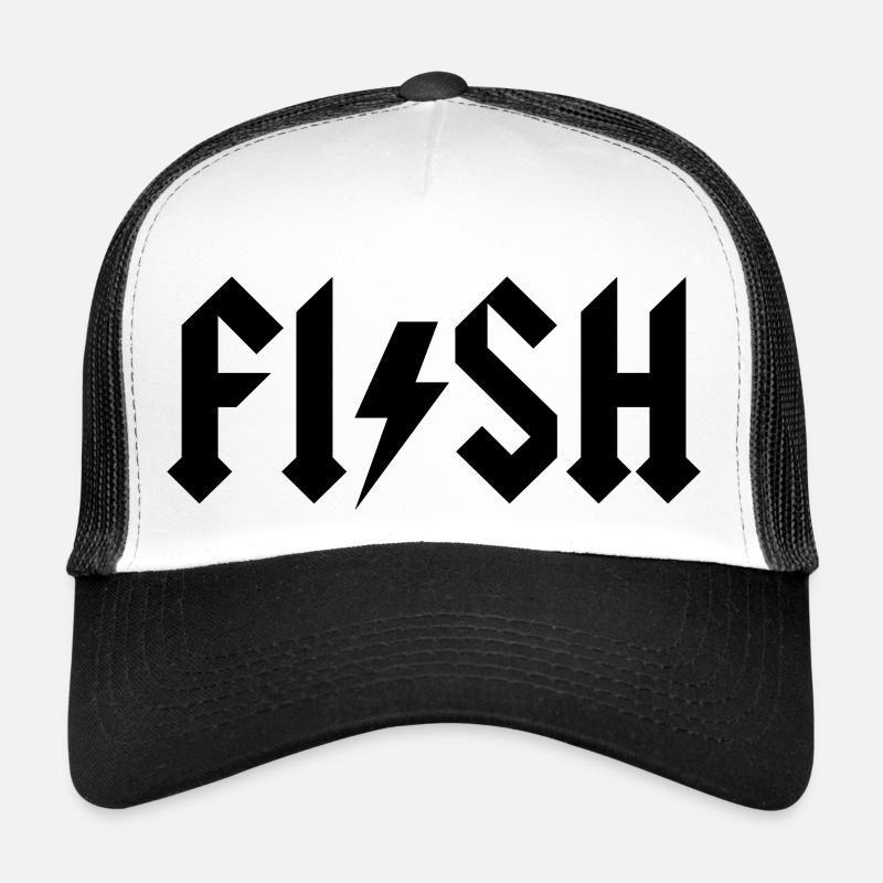 angeln - Trucker Cap - Weiß/Schwarz
