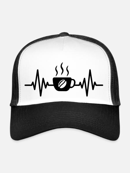 Caffeine kick - Trucker Cap - white/black - Front