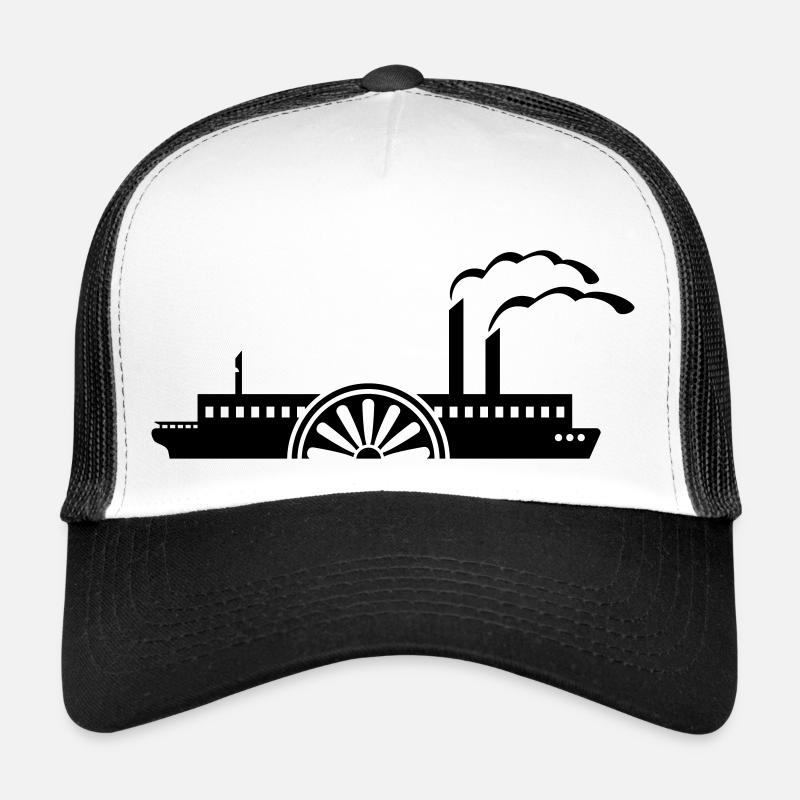 Mississippi steamer (1c) - Trucker Cap - white/black