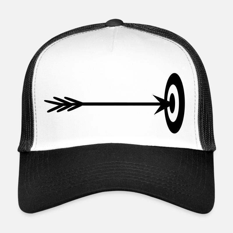 zielscheibe bogenschuetze mitte getroffen pfeil bo Trucker Cap