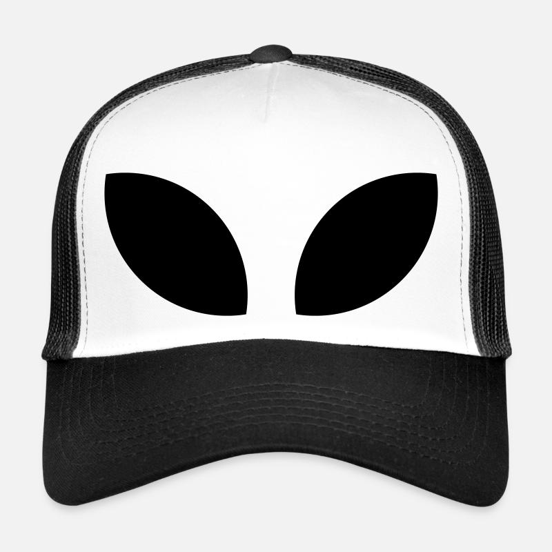Außerirdische Augen, sie sind da - Trucker Cap - Weiß/Schwarz