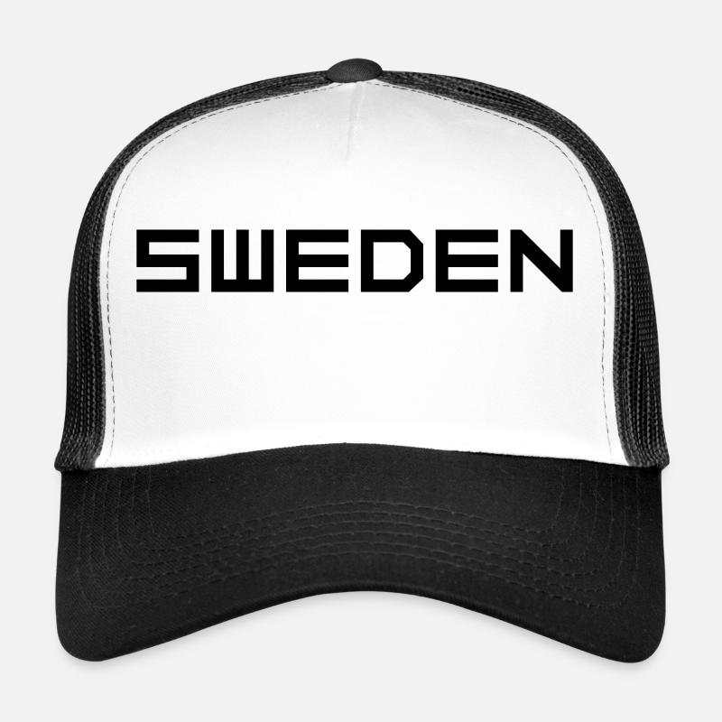 Schweden - Trucker Cap - Weiß/Schwarz