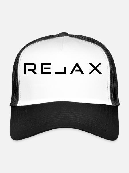 Relax graphic - Trucker Cap - white/black - Front