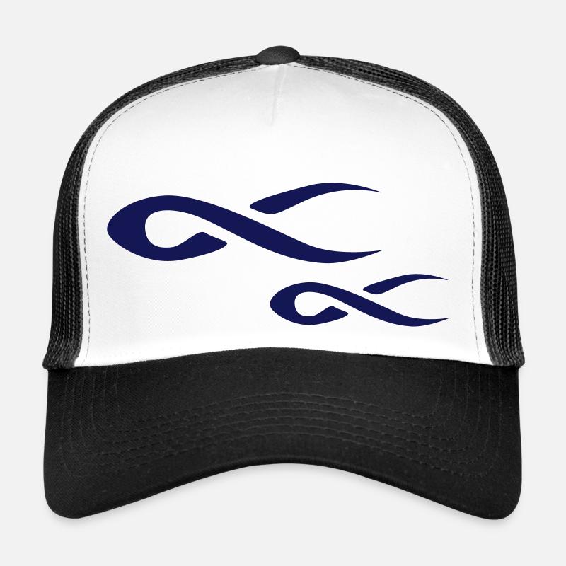 Fische - Trucker Cap - Weiß/Schwarz
