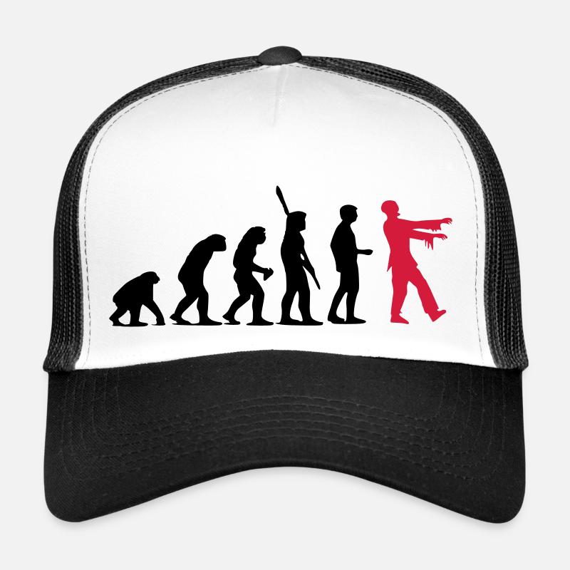 Évolution de zombi (deux couleurs) Casquette trucker 