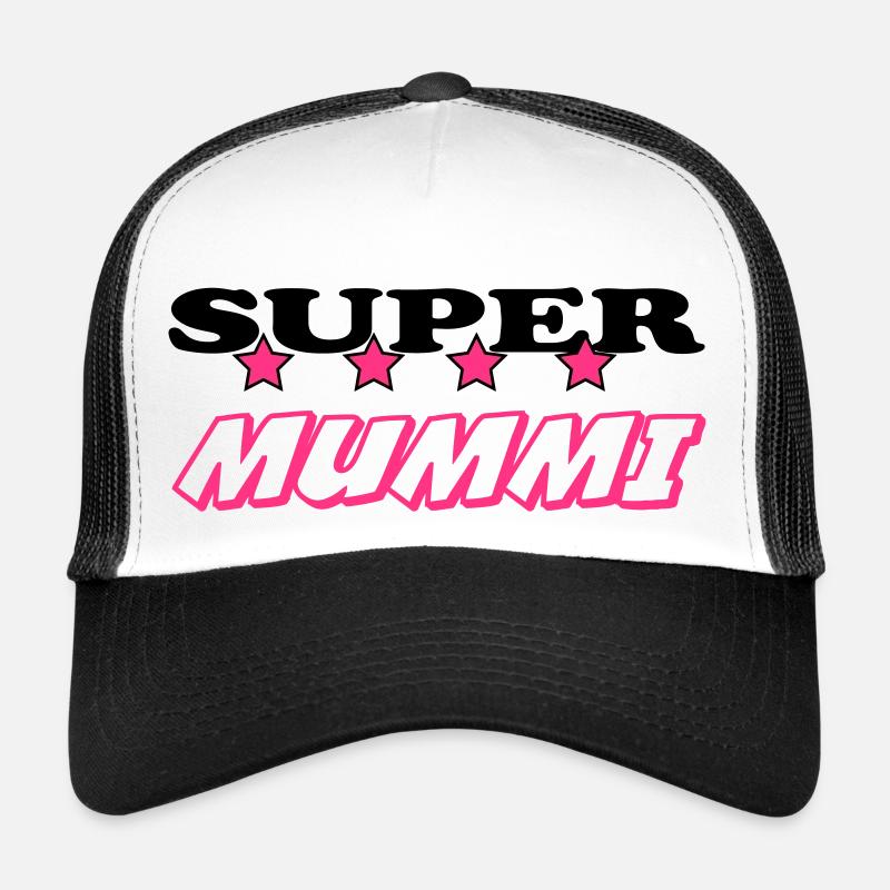 Super mummi - Trucker Cap - white/black