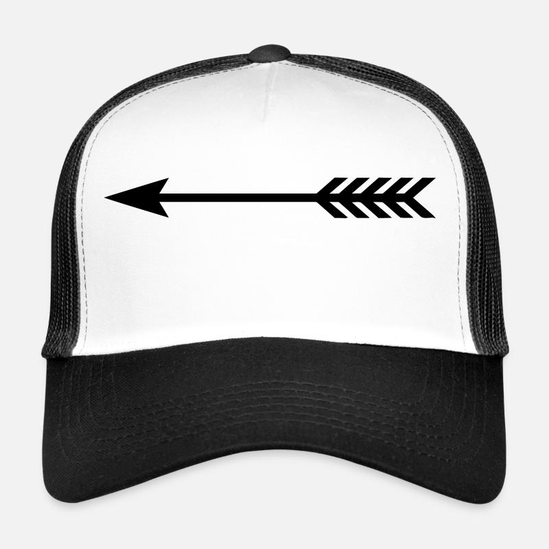 arrow left - Trucker Cap - white/black