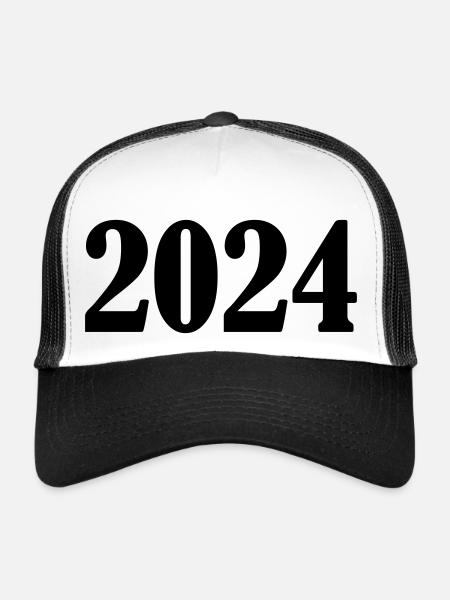 2024 - Trucker Cap - white/black - Front