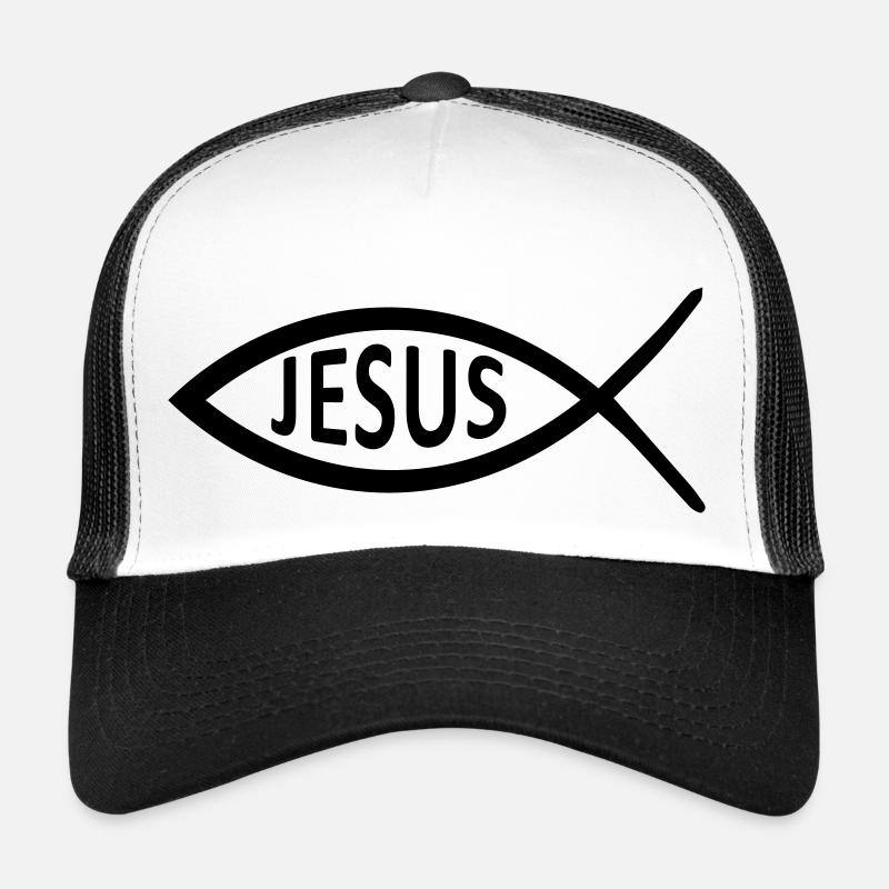 Jesus Fish Symbol Trucker Cap