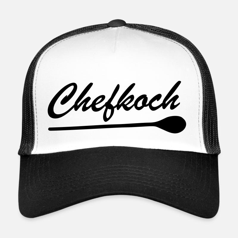 Cuisinier - Casquette trucker  - blanc/noir