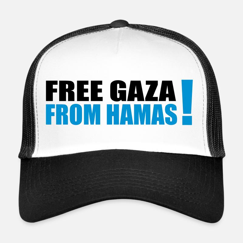 free gaza from hamas - Trucker Cap - Weiß/Schwarz