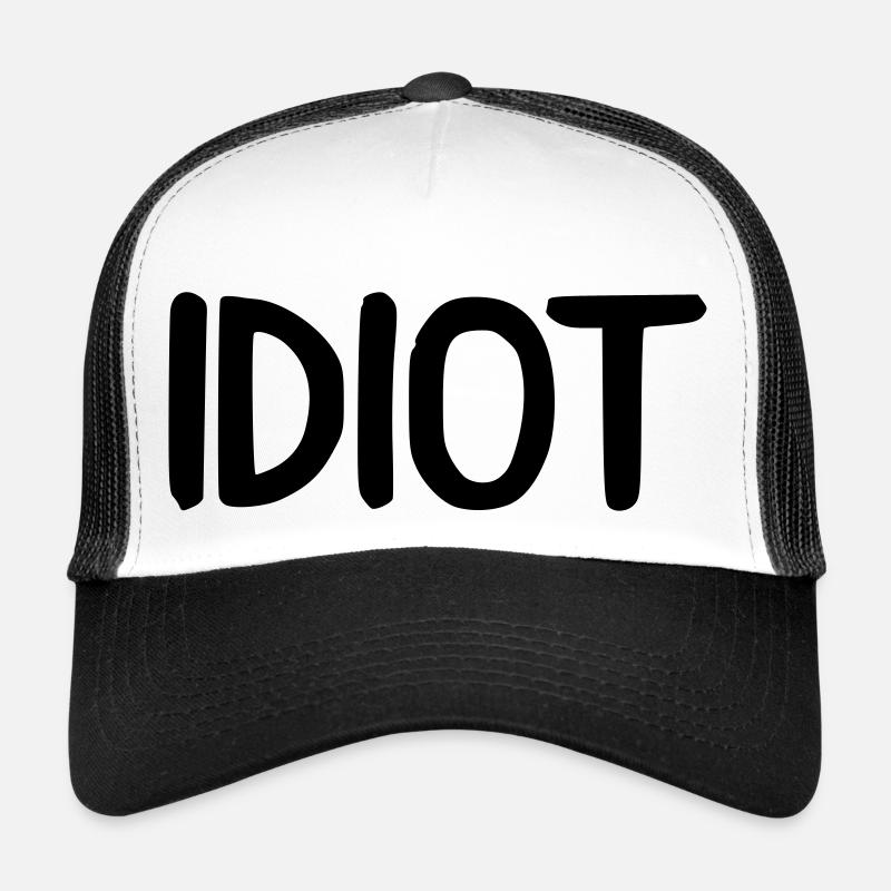 idiot - Trucker Cap - Weiß/Schwarz