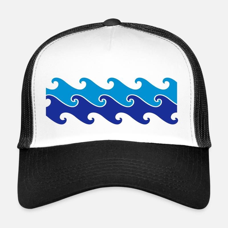 Wave - Trucker Cap - Weiß/Schwarz