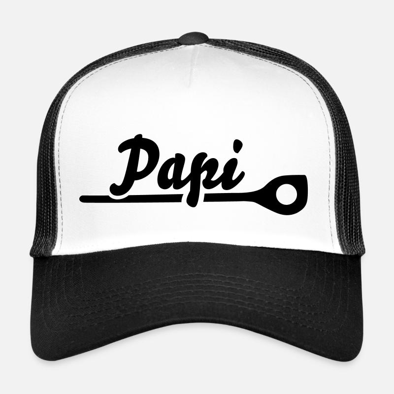 Papa - Casquette trucker - blanc/noir