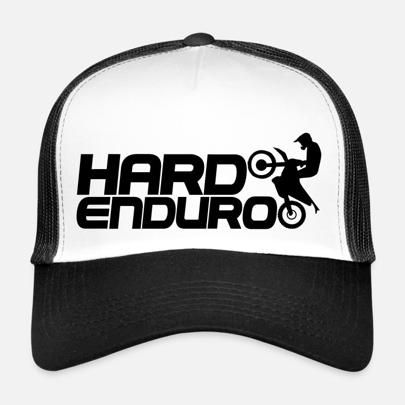 Hard Enduro Biker - Trucker Cap - Weiß/Schwarz