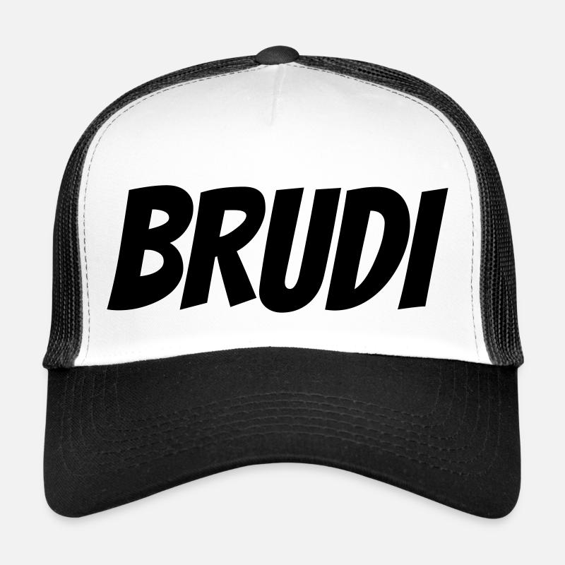 BRUDI x PARTY BRO - Trucker Cap - Weiß/Schwarz