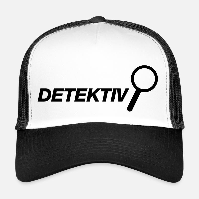 Detektiv - Trucker Cap - Weiß/Schwarz