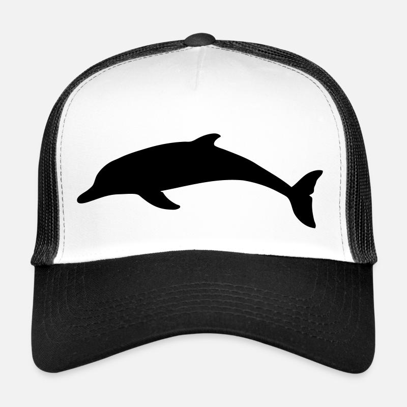 Delphin Delfin - Trucker Cap - Weiß/Schwarz