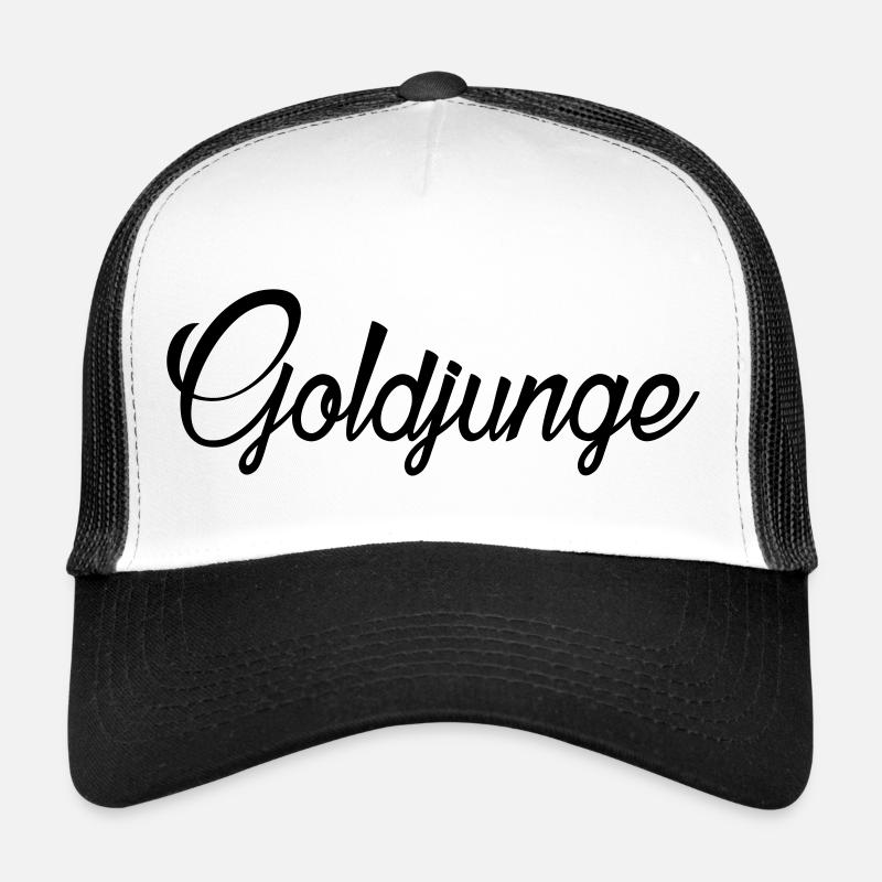 Goldjunge - Trucker Cap - Weiß/Schwarz