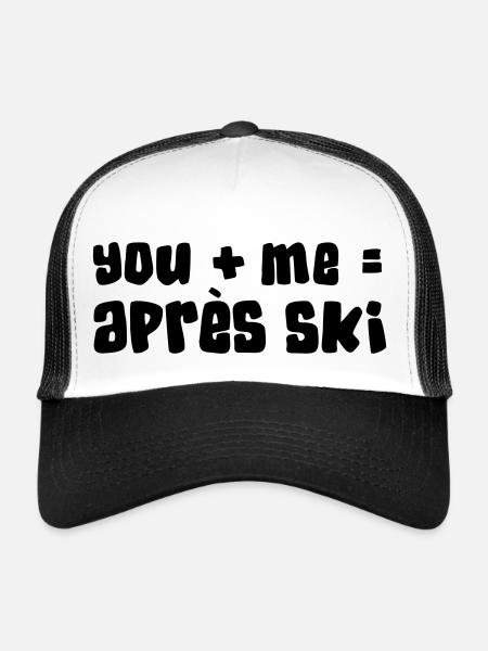 Vous + Je = Apres Ski - Casquette trucker  - blanc/noir - Devant