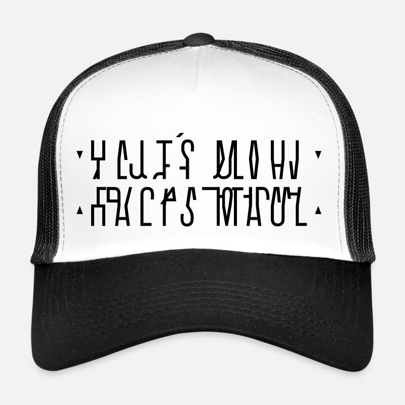 Hidden Message (Halt's Maul) - Trucker Cap - Weiß/Schwarz