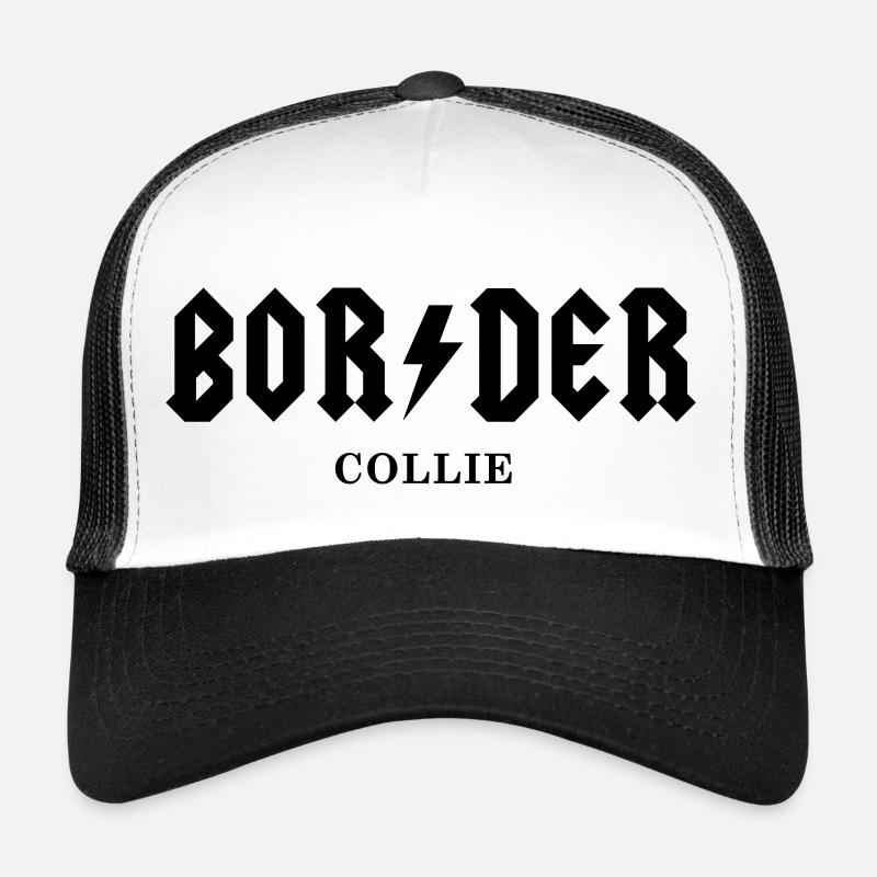MSB_ BORDER COLLIE - Casquette trucker  - blanc/noir