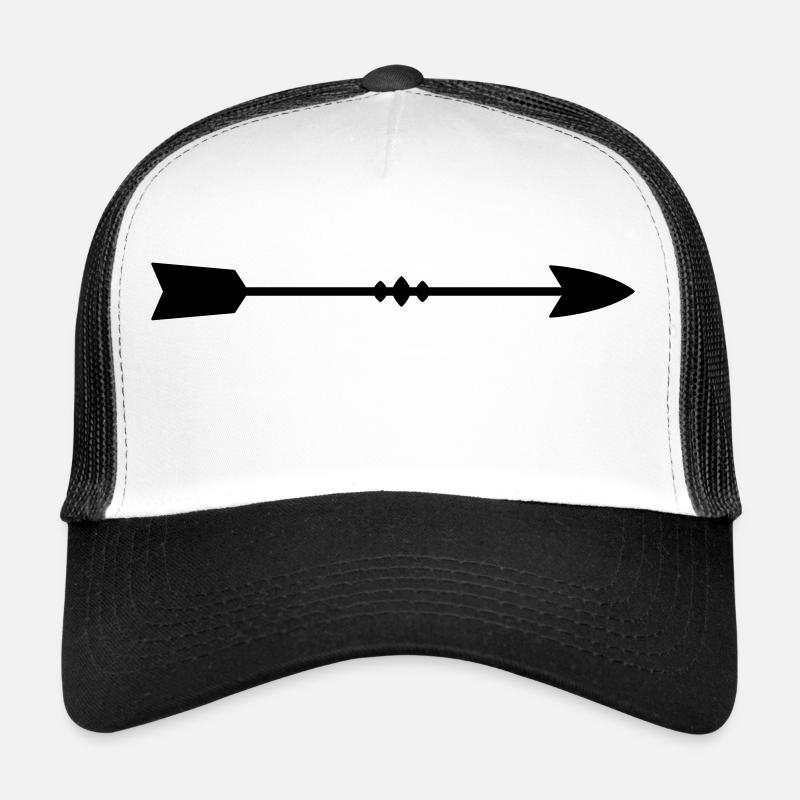 Flèche - Casquette trucker  - blanc/noir