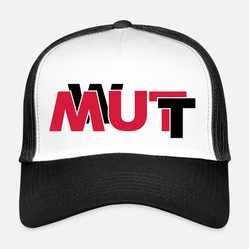 Wut oder Mut - Trucker Cap - Weiß/Schwarz