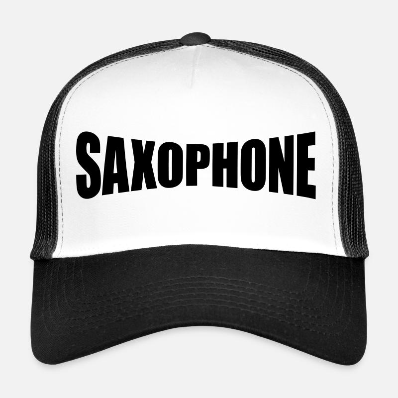 saxophon - Trucker Cap - Weiß/Schwarz