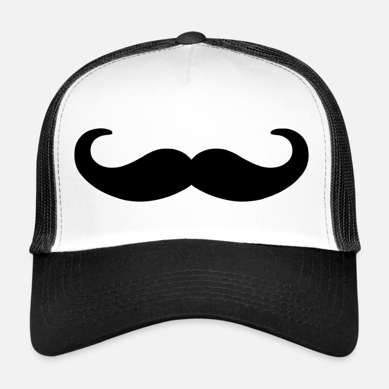 mustache - Trucker Cap - white/black