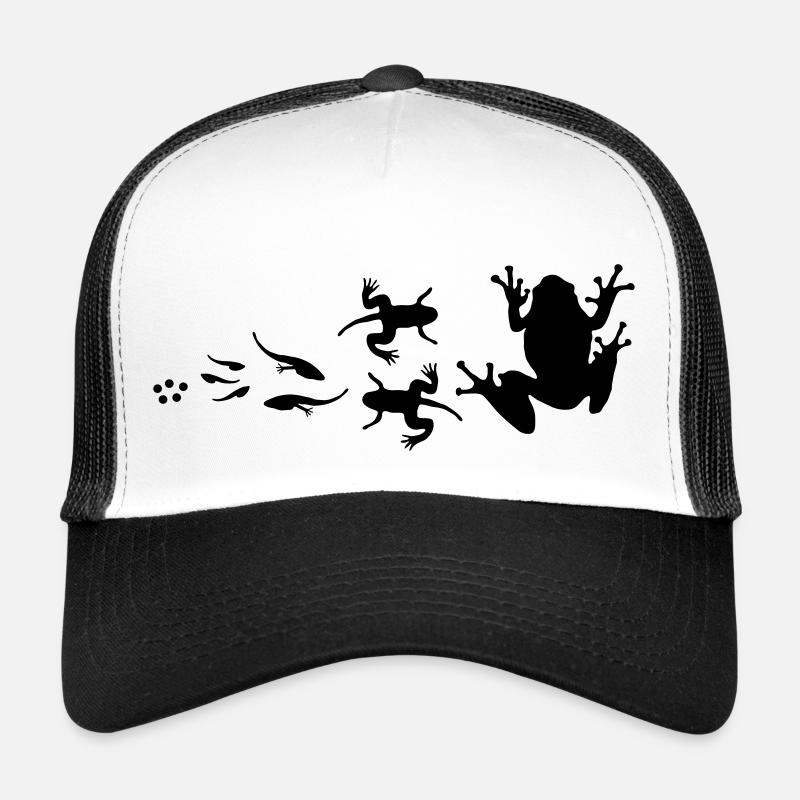 Fröschen_evolution - Trucker Cap - Weiß/Schwarz