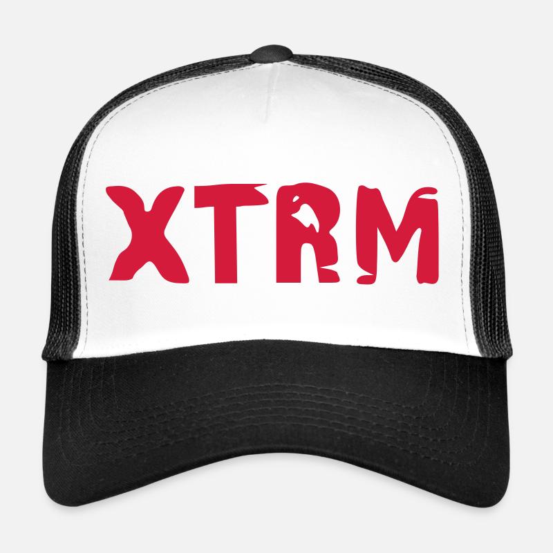 xtrm_vec_1 fr - Casquette trucker  - blanc/noir