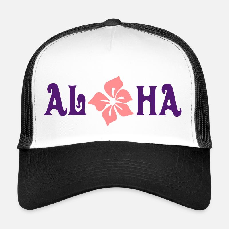 aloha - Trucker Cap - Weiß/Schwarz