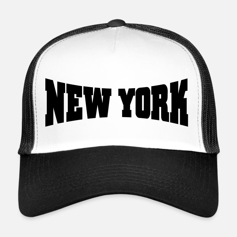 New York - Trucker Cap - Weiß/Schwarz