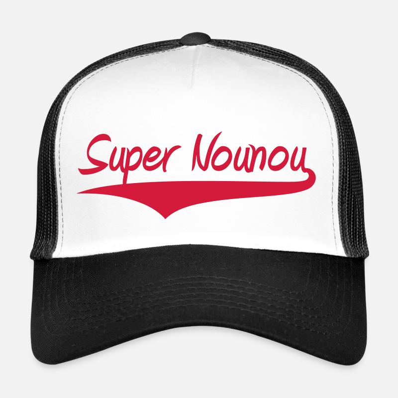 Super Nounou ! - Casquette trucker  - blanc/noir