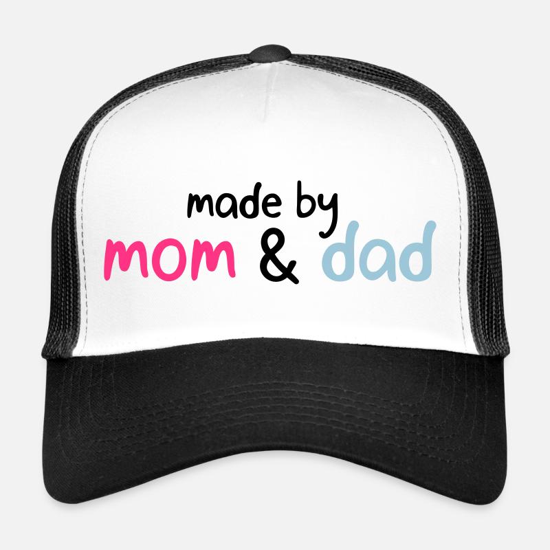 faite par maman et papa - Casquette trucker  - blanc/noir
