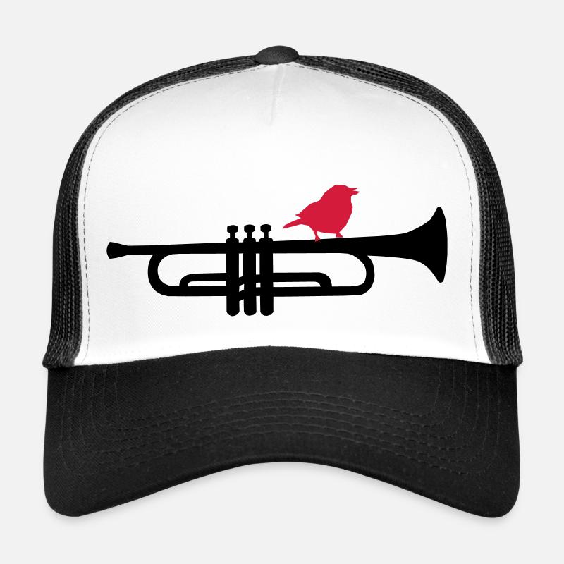 trumpet - Trucker Cap - Weiß/Schwarz