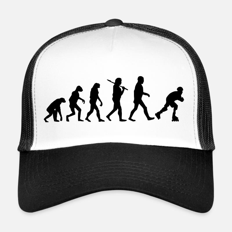 rollers évolution - Casquette trucker  - blanc/noir