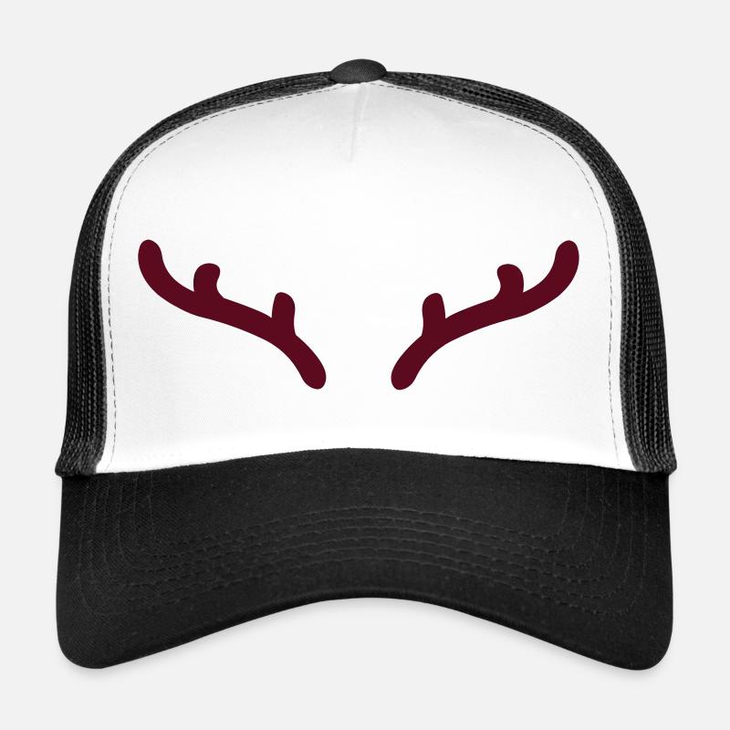 Reindeer Antlers - Trucker Cap - white/black