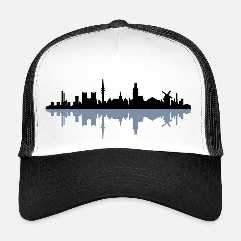 Skyline Duisburg - Trucker Cap - Weiß/Schwarz