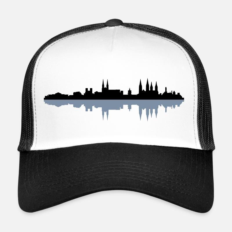 Skyline Bamberg - Trucker Cap - Weiß/Schwarz